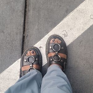 Dr. Martens Black Sandals with Sturdy Soles